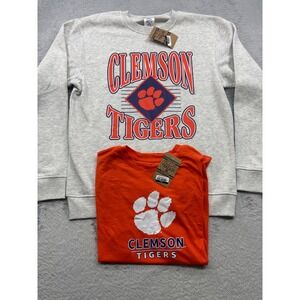 Clemson Tigers Rivalry Threads Sweatshirt and‎ T-Shirt Set Womens Medium New NWT